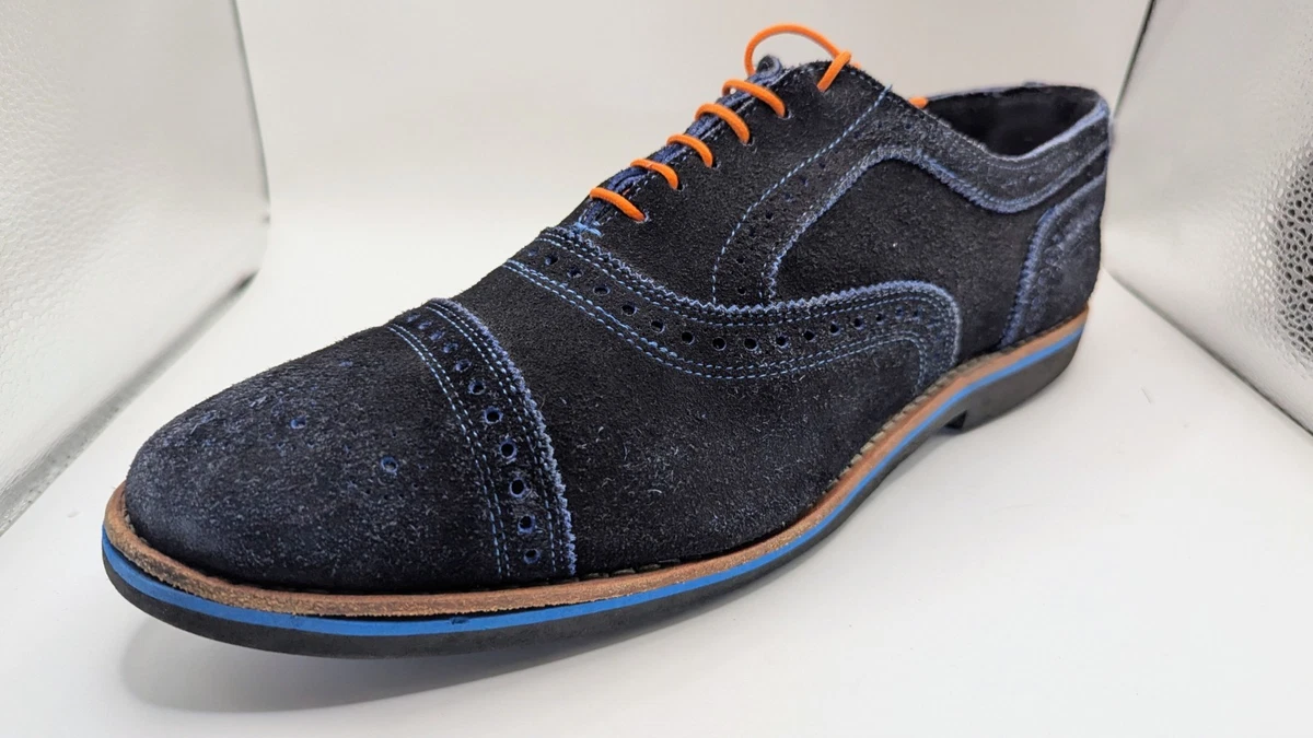 Tod\'s POL.Basso Men\'s Blue Suede Oxford Dress Shoes Size 9 Men main image 3
