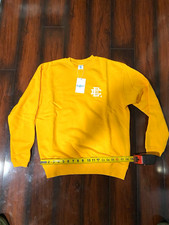 Eric Emanuel Mens Yellow Crewneck Pullover Fl...