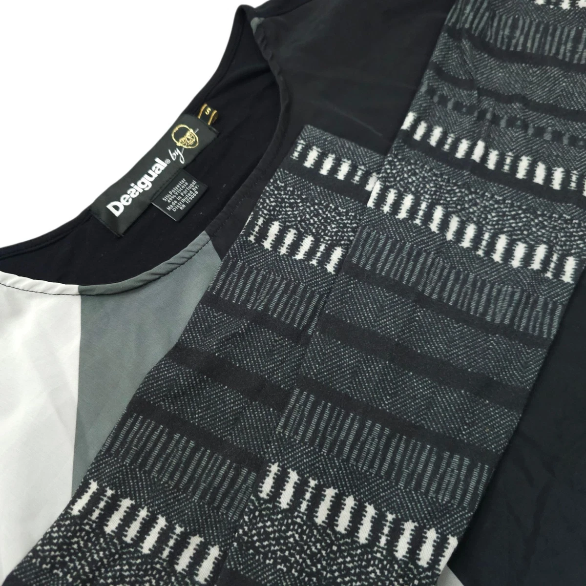 Desigual SHINY LOGO - Camiseta Estampada - Black/negro