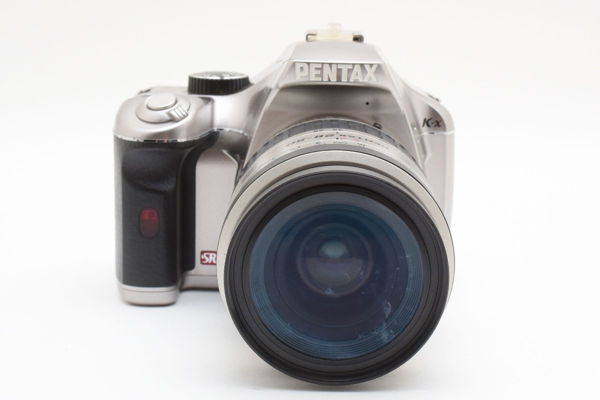PENTAX K-x 12.4MP Digital SLR Camera Silver Body w/Two Lens Set