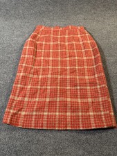 Beautiful Plaid Vintage Pencil Skirt with Pockets - No Size but 24 Waist