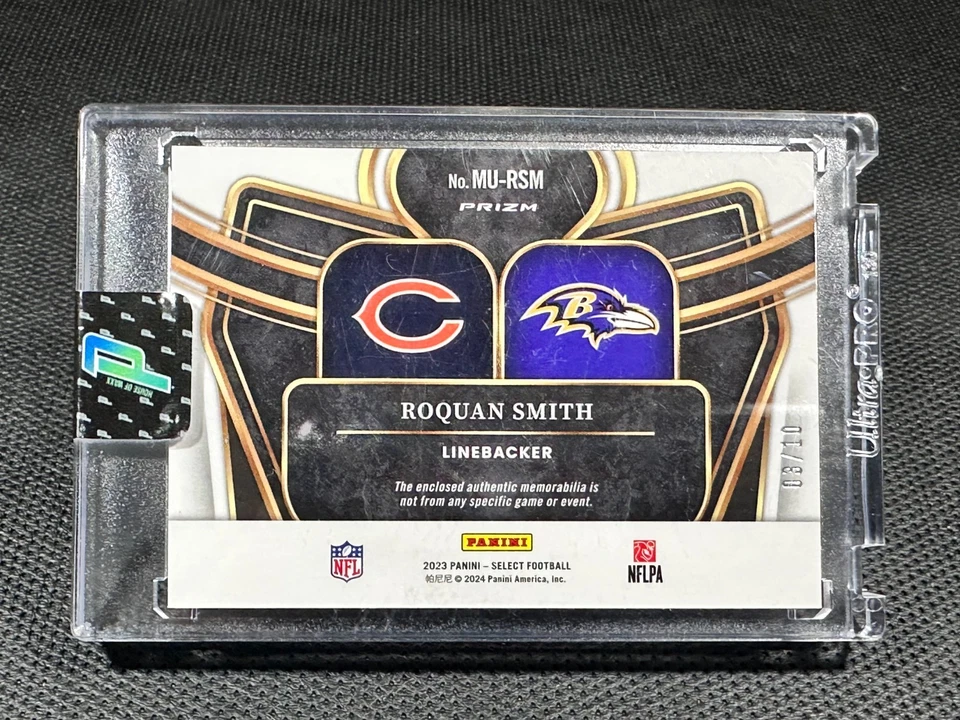 2023 Select Football  ROQUAN SMITH  Multiverse Gold Prizm Dual Patch /10  SSP - Image 2 of 2