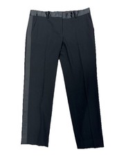 D&G Dolce & Gabbana Black Wool Blend Women’s Tapered Trousers Size M