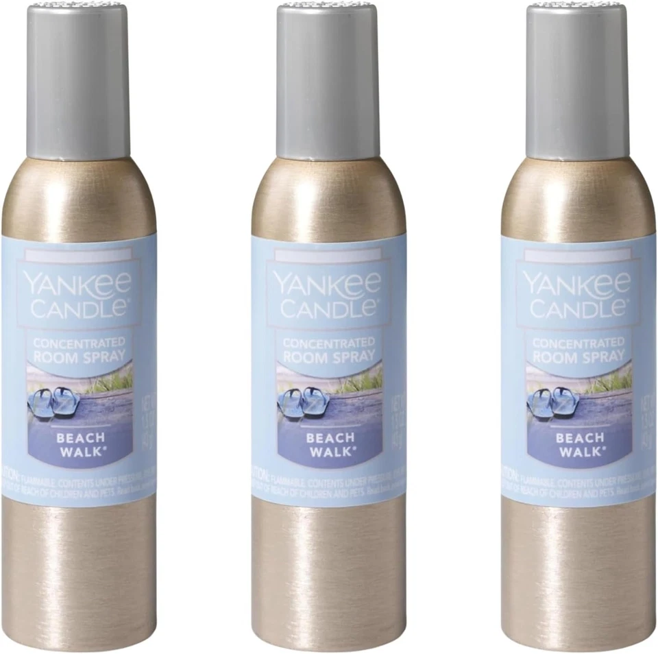 Yankee Candle Spray Concentrado para Habitación, Paseo por la Playa, 1.5 OZ, Paquete de 3, Nuevo Foto 2 de 3
