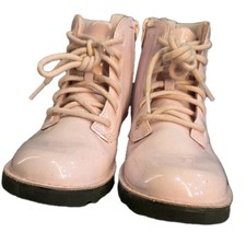 UGG Kids Ryann Boot Pink Glittery Lace-Up Boots Size US 4, Excellent Condition