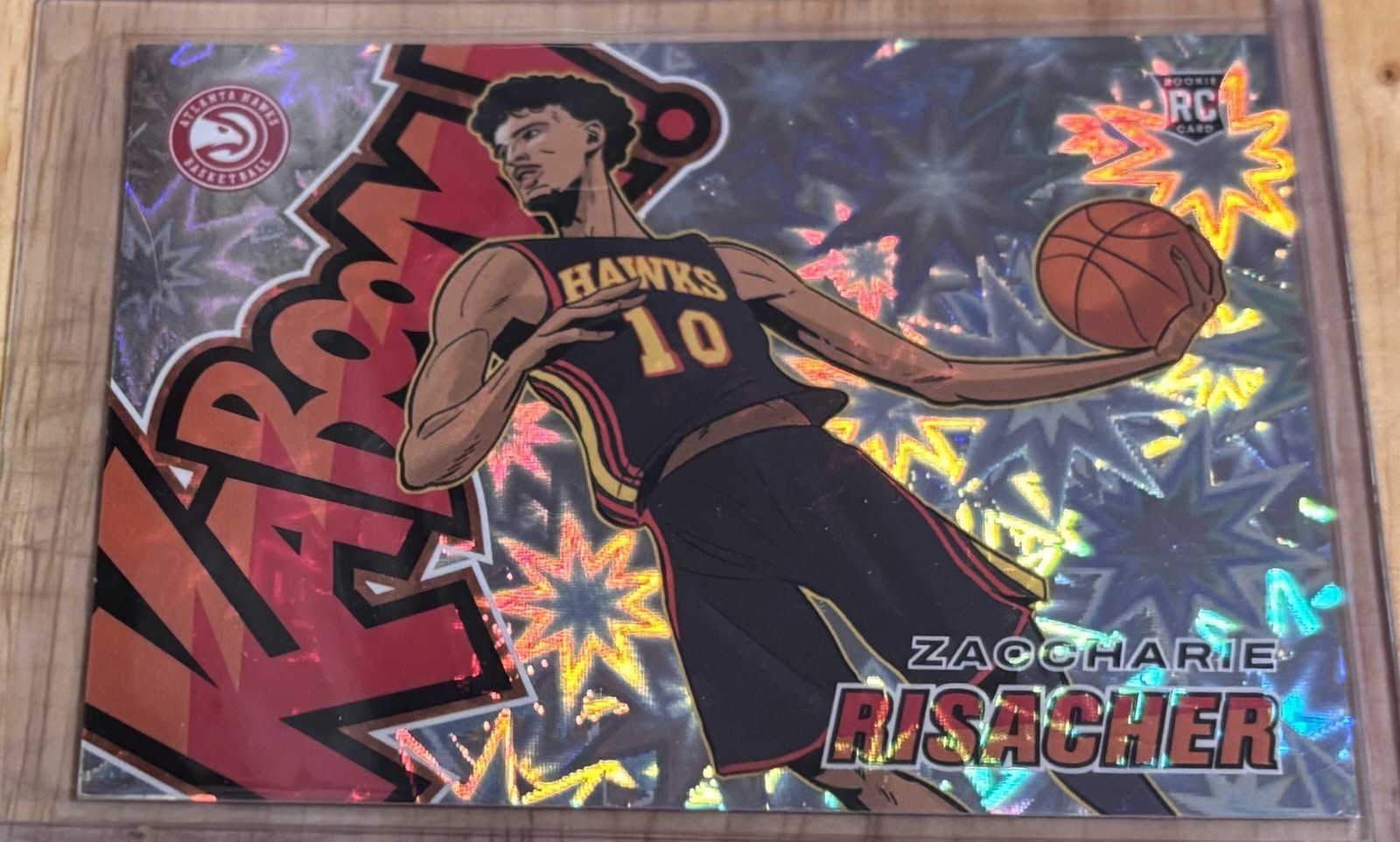 2024-25 Panini Revolution Zaccharie Risacher #16 Horizontal Kaboom RC Atlanta 