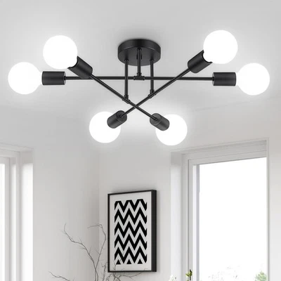 MAICHIXIN Ceiling Light Fixture, 6-Light Ceiling Light Chandelier, Modern Dinning Room ...