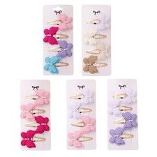 4Pcs Practical Double Layer Bows Hair Clip Fashion Metal Barrettes For Daily Use