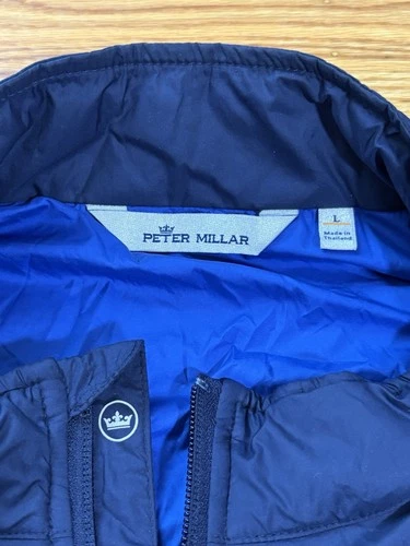 Peter Millar Full Zip Golf Jacket Blue Men’s Large image 2