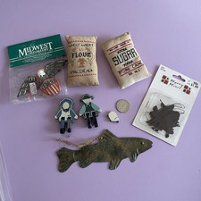 Vtg 90s Classic Country Kitchen Mini Trinkets Magnets Shelf Decor Findings