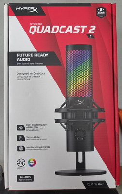 HyperX Quadcast 2 S RGB USB Condenser Gaming Microphone New Free Shipping