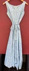 Laura Ashley Dress NO SIZE FITS US 4 Vintage Blue Green Floral Maxi