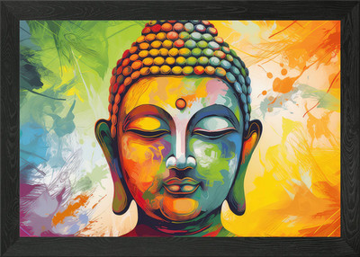 Golden Enlightenment Zen Gerahmtes Wandbild Poster Leinwanddruck Bild