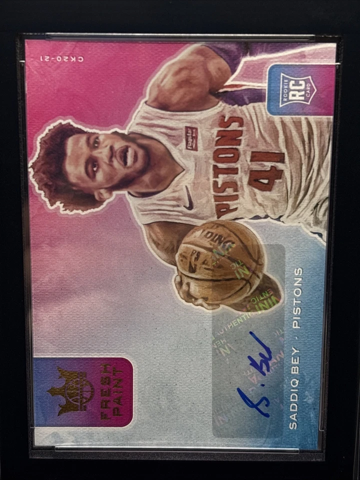 2020 Panini Court Kings #FP-SBY Saddiq Bey (RC,AU) Fresh Paint #055/149 - Image 2 of 4