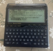 Franklin Language Master LM-6000b Speaking Dictionary Thesaurus Grammar Guide