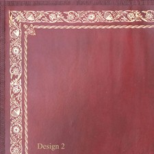 Red Calf Leather Insert For Desks Writing Tables and Bureaus Gold Tooling