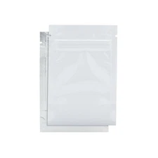 1/8 Ounce Matte White & Clear Mylar Bags 1,000