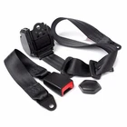 Retractable Universal Car Safety Seat Adjustable Security 3 Point Lap Belt Kit