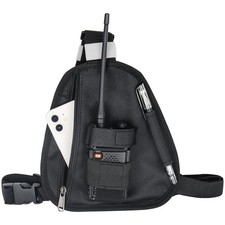 Universal Radio Chest Harness Tactical Vest Nylon Military Small, Black