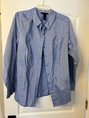 Lane Bryant Blue Button Up Career Blouse Sz 20