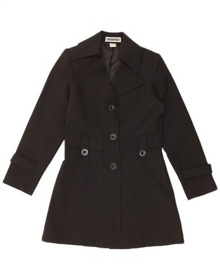 Trend Damen Trenchcoat UK 10 Small Schwarz Polyester AG15