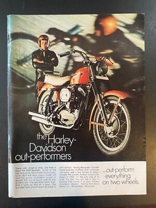 1969 Print Ad - Harley Davidson Sportster Out-Performs Everything on Two Wheels
