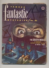 Famous Fantastic Mysteries April 1952 Vintage Pulp Magazine Very Good