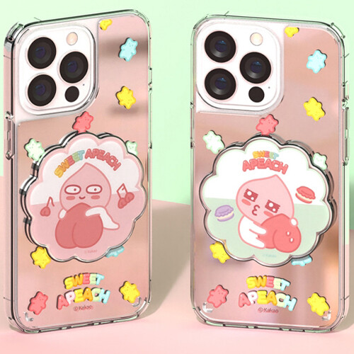 Kakao Friends Sweet Apeach verspiegelte Hülle für iPhone 13 12 Pro Pro Max Mini - Bild 6 von 18