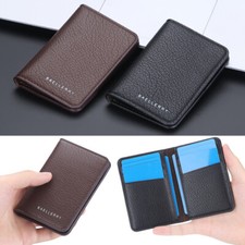 Mens Short Leather Wallet Lychee Print Wallet...