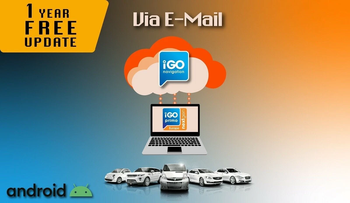 Direct Download Via E-Mail Android Navi Software IGO Primo NextGen.