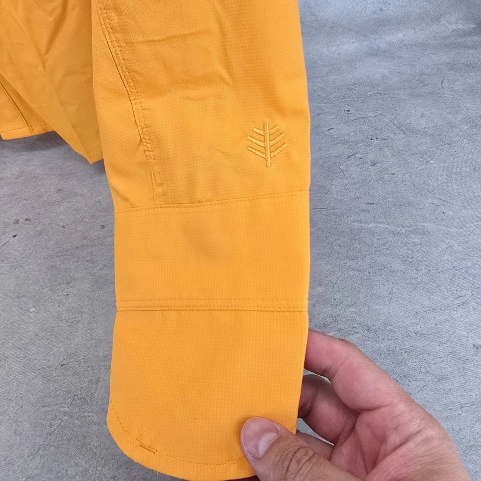Camisa de pesca Coolibar manga larga para hombre Nassau talla M naranja UPF 50+ ropa de exterior Foto 3 de 4