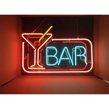 Bar Cocktails Martini Acrylic Neon Sign 14" Light Lamp Beer Club Artwork LY