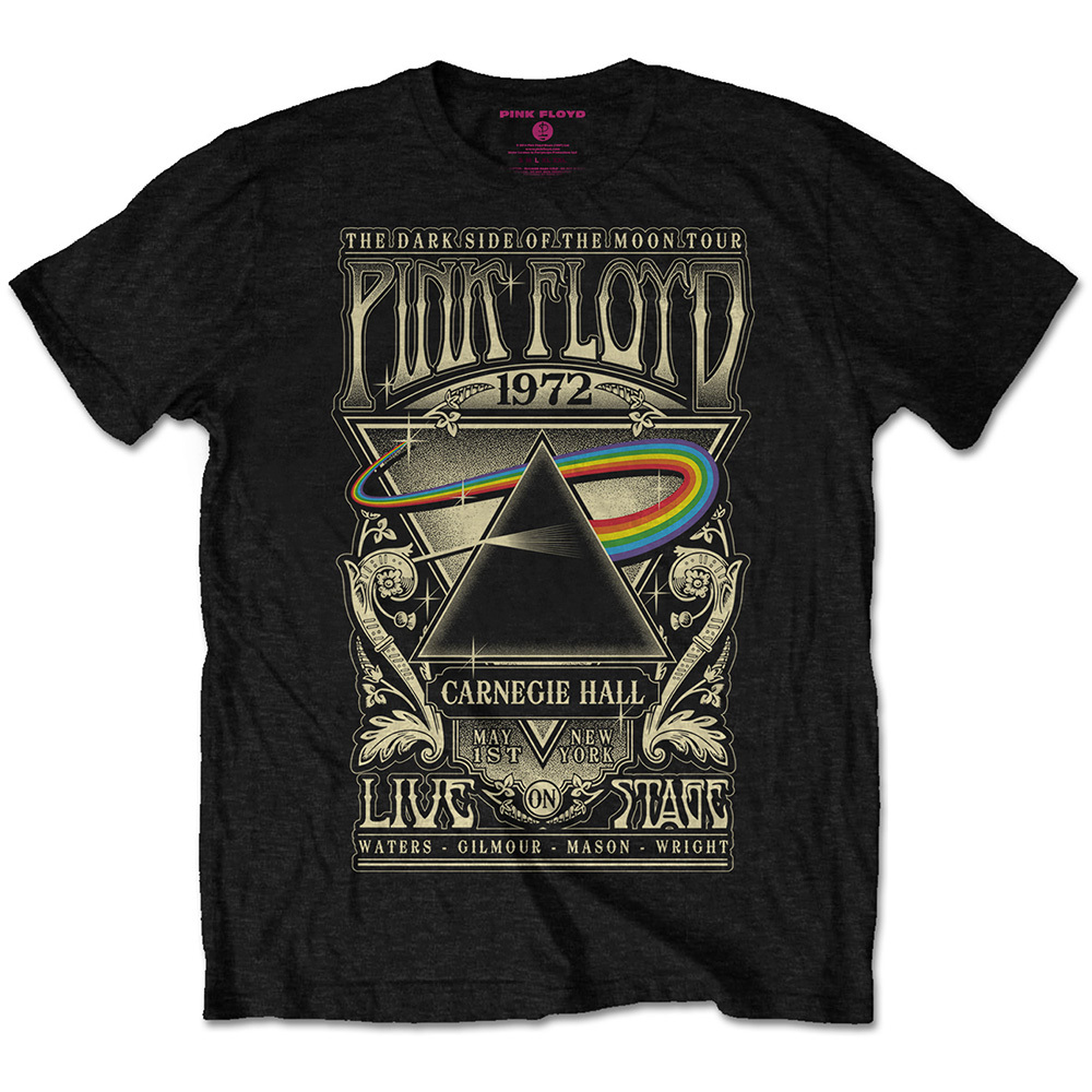 Pink Floyd Tシャツ Pink Floyd T Shirt Carnegie Hall 1972 Officially Licensed Mens