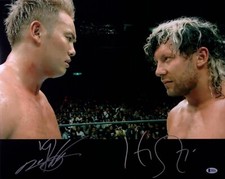 Kazuchika Okada Kenny Omega Signed 16x20 Photo BAS COA New Japan Pro Wrestling 5