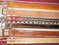 Vintage Western Tony Lama  Assorted Leather Belts 6 pc Size 28 NEW