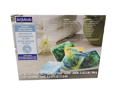 Art Minds Tie Dye Soap Making Kit Molds Soap Base Coloring New NIB ArtMinds