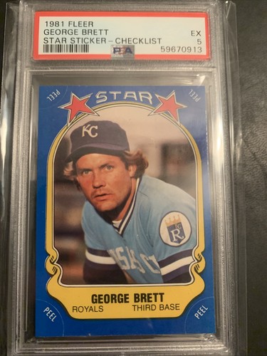 1981 Fleer George Brett Star Sticker Checklist PSA 5 | eBay