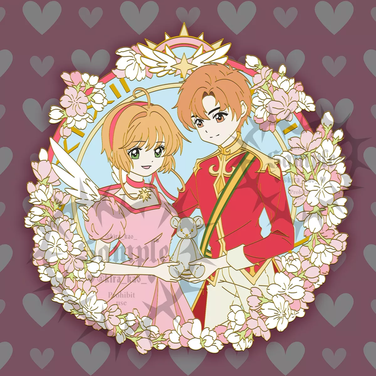 Anime Card Captor Sakura Metal Garland Badge Button Brooch Pin