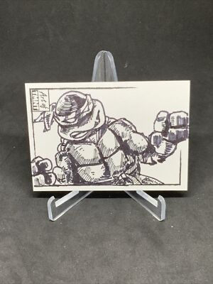 2018 Viacom Art Of TMNT Artist Auto Sketch Card 1/1 John Pleak 