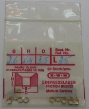 KWM Bushing clock as is part: diameter 3.5 millimeters size #L25