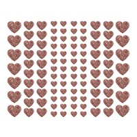 106 Herz Aufkleber Mit Glitzereffekt RoséGold Herzen Sticker Klebeherzen Basteln