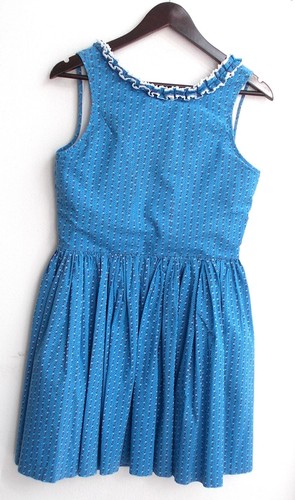 Damen Trachten Dirndl ärmellos blau gemustert Gr. 38 v. Siebenstein - Picture 2 of 2
