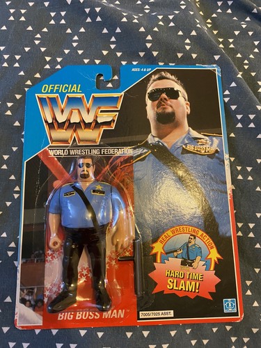 WWF HASBRO SERIES 1 BIG BOSSMAN ACTION FIGURE EXCE...