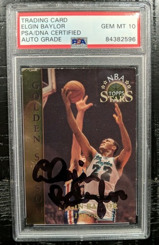 1996 Topps Stars Elgin Baylor PSA-10 Auto Autographed PSA/DNA Authentic ...