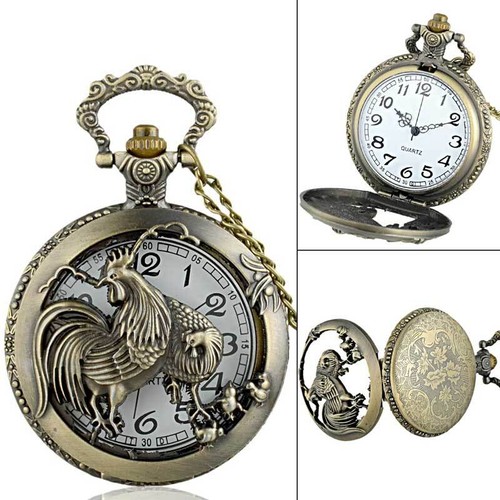Orologio da tasca Steampunk quarzo vintage design antico collana ciondolo regalo retrò - Foto 48 di 98