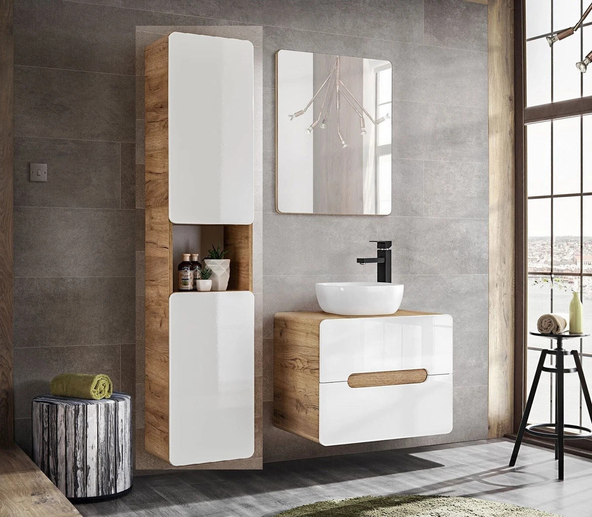 Bathroom vanity and cabinet set online