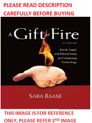 A Gift of Fire by Sara Baase 4th International Softcover Ed Same Book