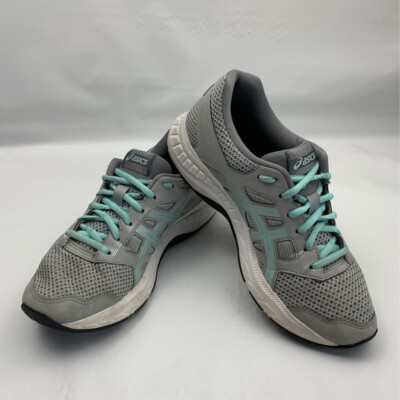 Asics Womens Gel-Contend Running Shoes Gray White 1012A234 Lace Up Low  Top M