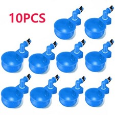 10PC Poultry Water Drinking Cups Chicken Hen Quail Plastic Automatic Drinker Kit