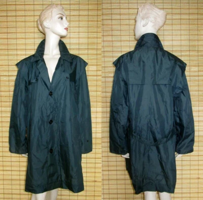 BLAUER REGENMANTEL - RAINCOAT - NYLON - VINTAGE - LILION - IMPERO - GR. 50 - Bild 1 von 3